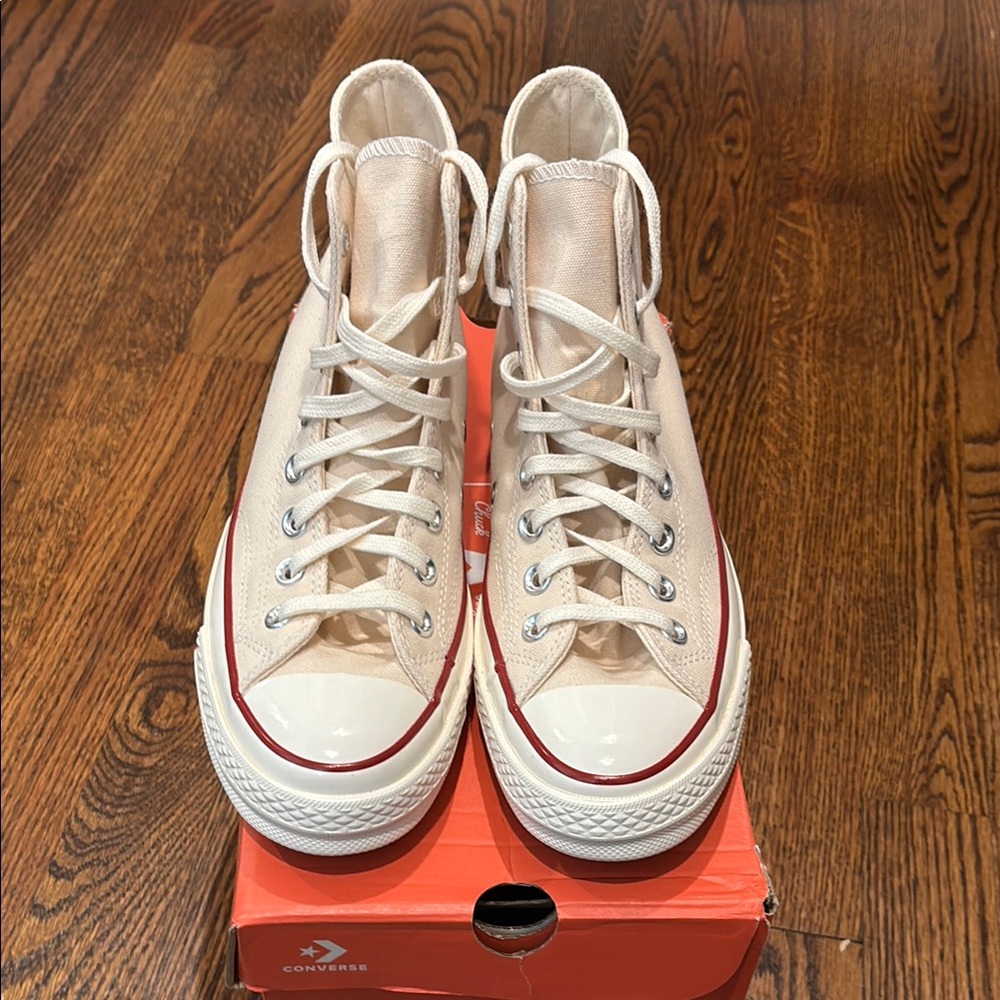 Converse Cream Chuck Taylor High-Top Sneakers Brand New